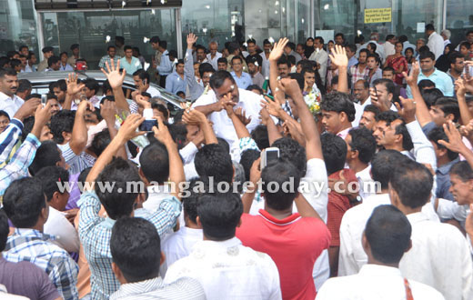 UT Khader in Mangalore Airport